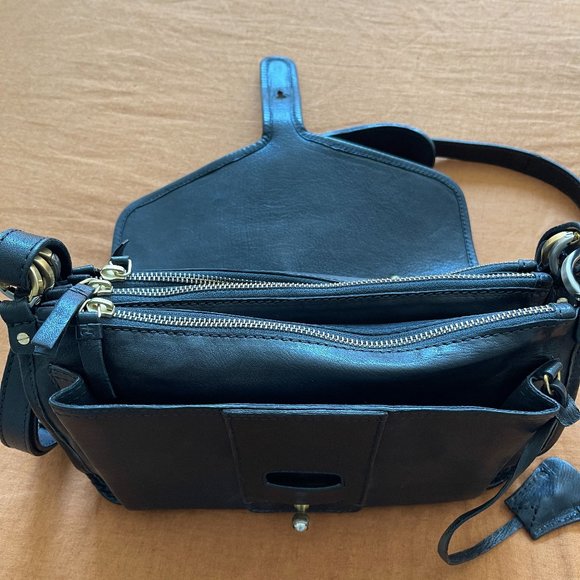 Opening Ceremony 3 Zipper Leather Satchel Purse - Picture 8 of 13